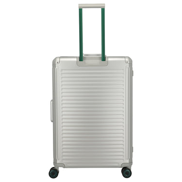 Travelite Next 75 Jahre Jubiläums - Edition - 4 - Rollen - Trolley L 77 cm (silber - grün) - Markenkoffer