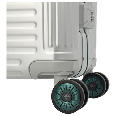Travelite Next 75 Jahre Jubiläums - Edition - 4 - Rollen - Trolley L 77 cm (silber - grün) - Markenkoffer