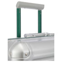 Travelite Next 75 Jahre Jubiläums - Edition - 4 - Rollen - Trolley L 77 cm (silber - grün) - Markenkoffer