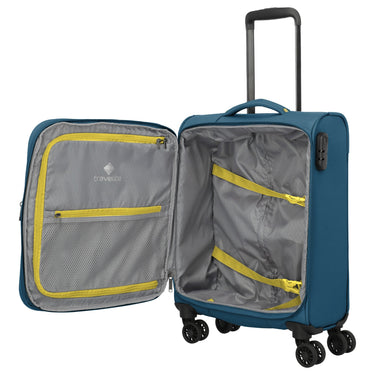 Travelite Umbria - 4 - Rollen - Kabinentrolley S 55 cm erw. (petrol) - Markenkoffer