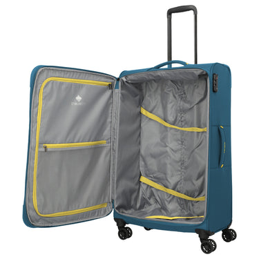 Travelite Umbria - 4 - Rollen - Trolley L 77 cm erw. (petrol) - Markenkoffer