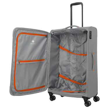 Travelite Umbria - 4 - Rollen - Trolley L 77 cm erw. (smoky grey) - Markenkoffer