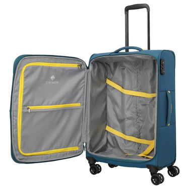 Travelite Umbria - 4-Rollen-Trolley M 67 cm erw. (petrol) - Ansicht 8