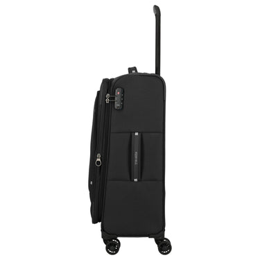 Travelite Umbria - 4 - Rollen - Trolley M 67 cm erw. (schwarz) - Markenkoffer