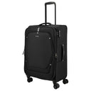 Travelite Umbria - 4 - Rollen - Trolley M 67 cm erw. (schwarz) - Markenkoffer