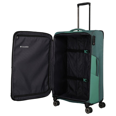 Travelite Viia - 4 - Rollen - Trolley L 77 cm erw. (Eukalyptus) - Markenkoffer